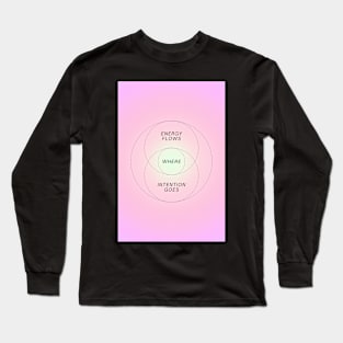 Positive Affirmation Pink Glow Aura Long Sleeve T-Shirt